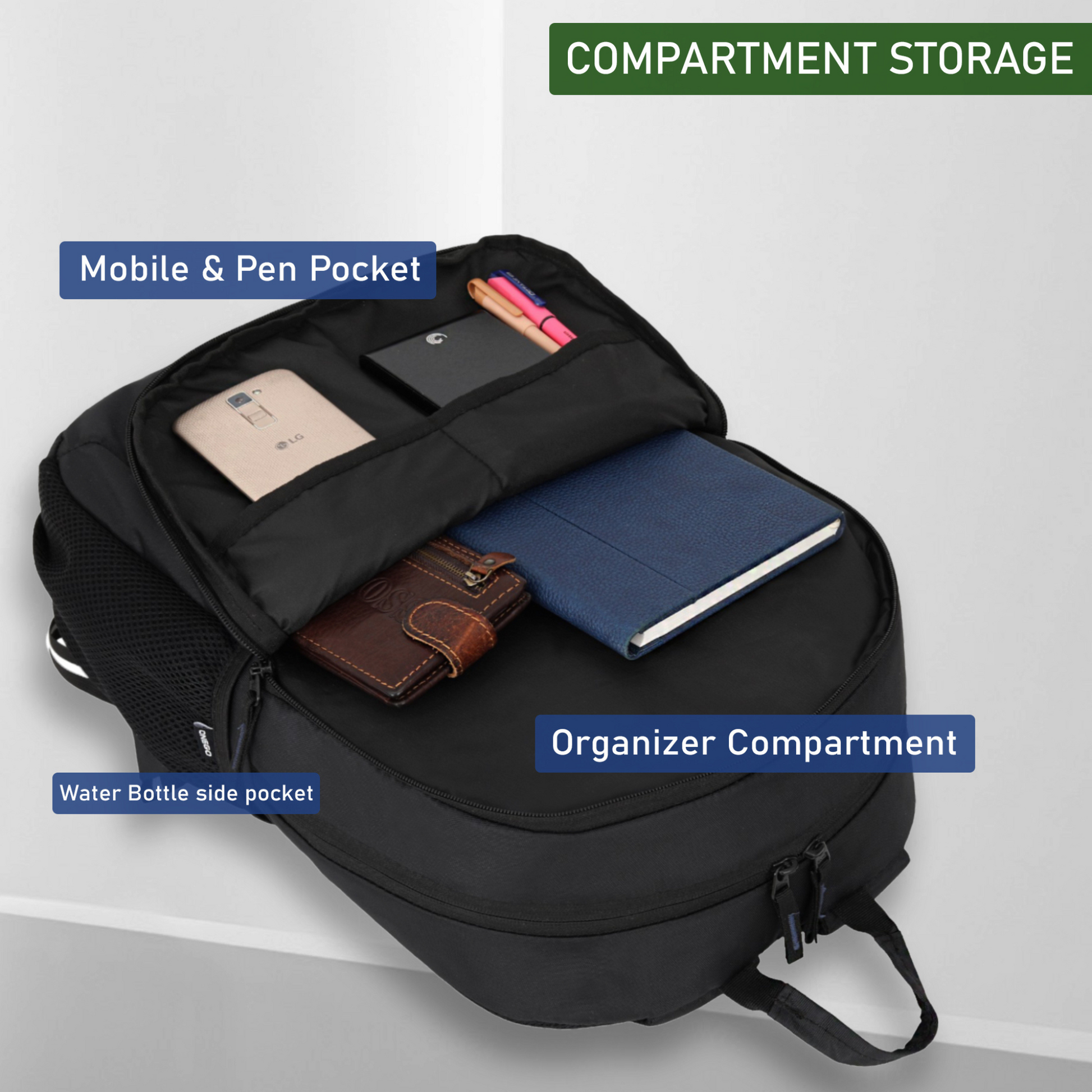 ONEGO Laptop Backpack, Water-Resistant Business & College Backpack for Men & Women (Black) - ONEGO FASHION