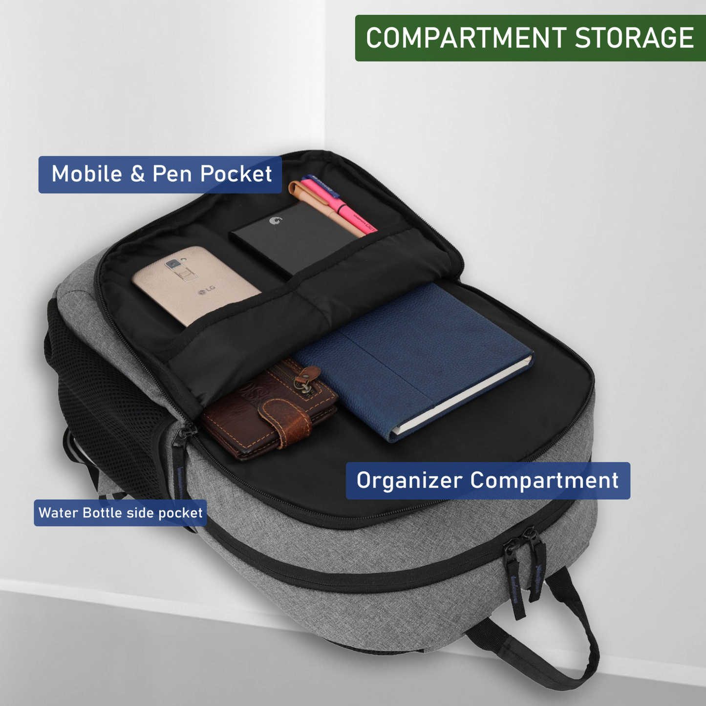 ONEGO Laptop Backpack, Water-Resistant Business & College Backpack for Men & Women (Grey) - ONEGO FASHION