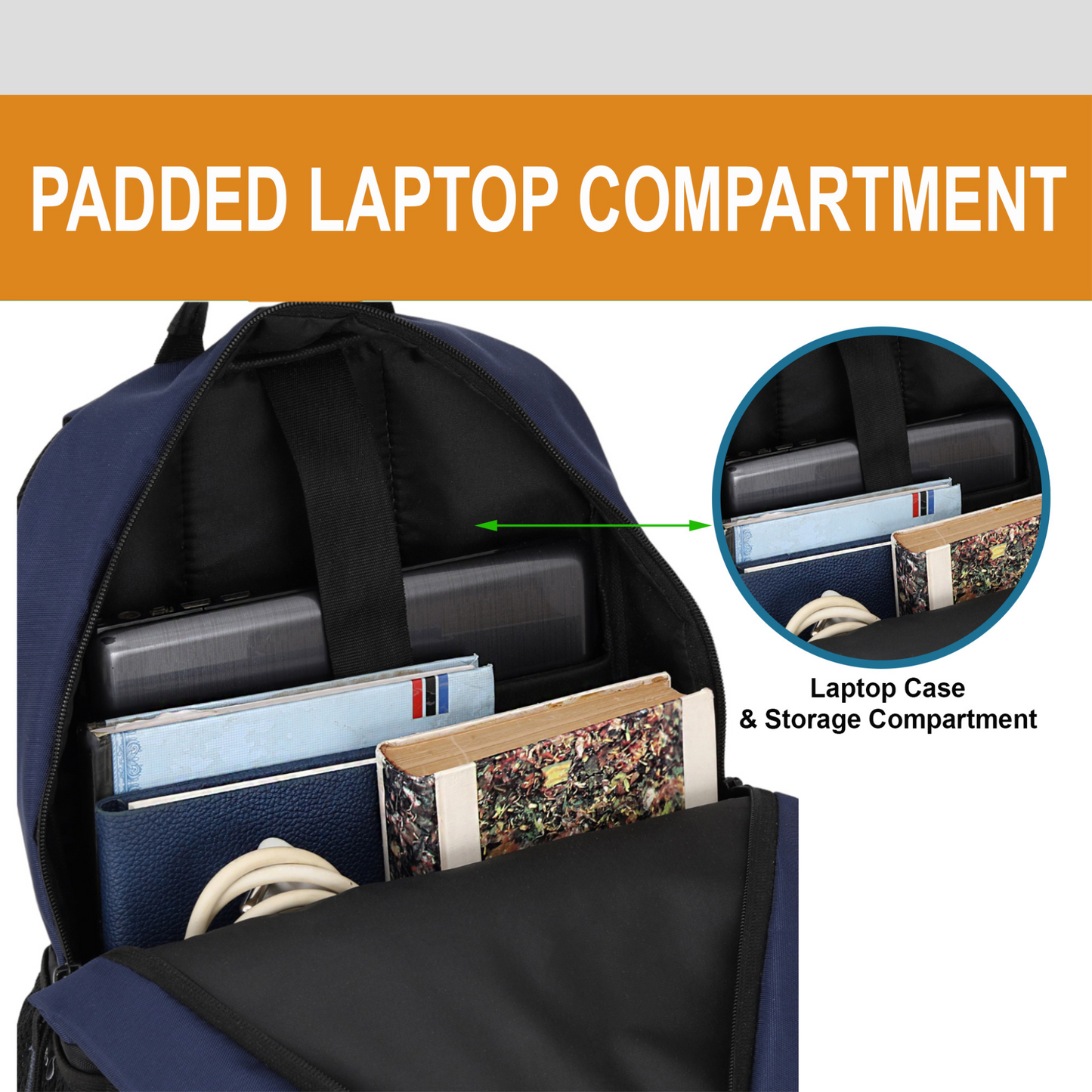 ONEGO Laptop Backpack, Water-Resistant Business & College Backpack for Men & Women (Blue) - ONEGO FASHION