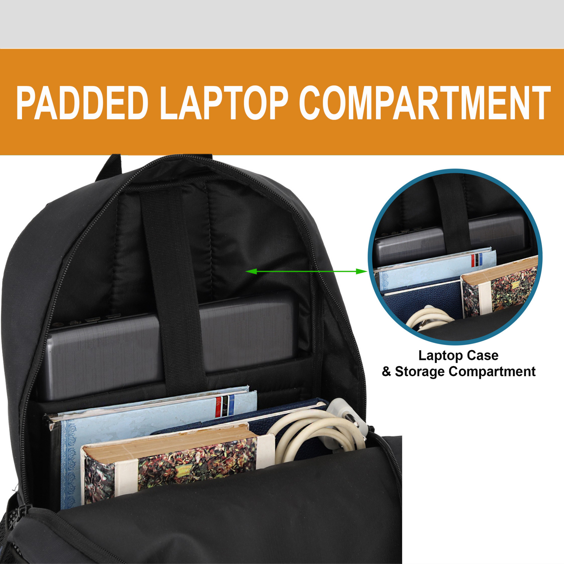 ONEGO Laptop Backpack, Water-Resistant Business & College Backpack for Men & Women (Black) - ONEGO FASHION