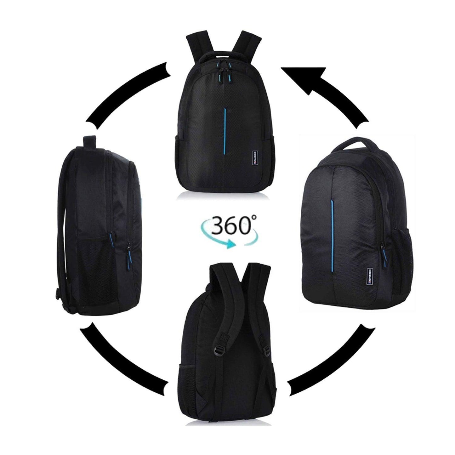 ONEGO College Backpack, Water-Resistant Laptop Bag - Black - ONEGO FASHION
