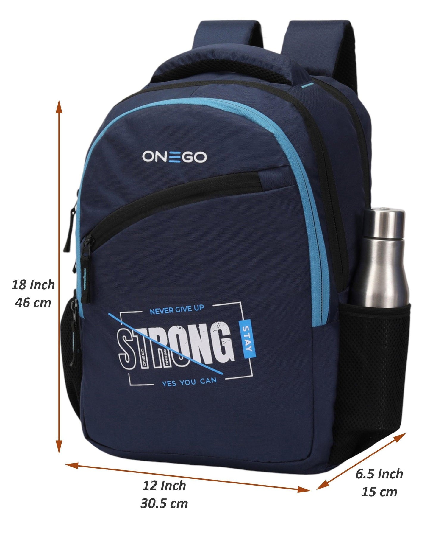 ONEGO Casual Backpack, Water-Resistant Laptop Bag for Men & Women, Business & College Backpack for School, Work, and Travel, Fits 15.6-Inch Laptop - Navy Blue - ONEGO FASHION