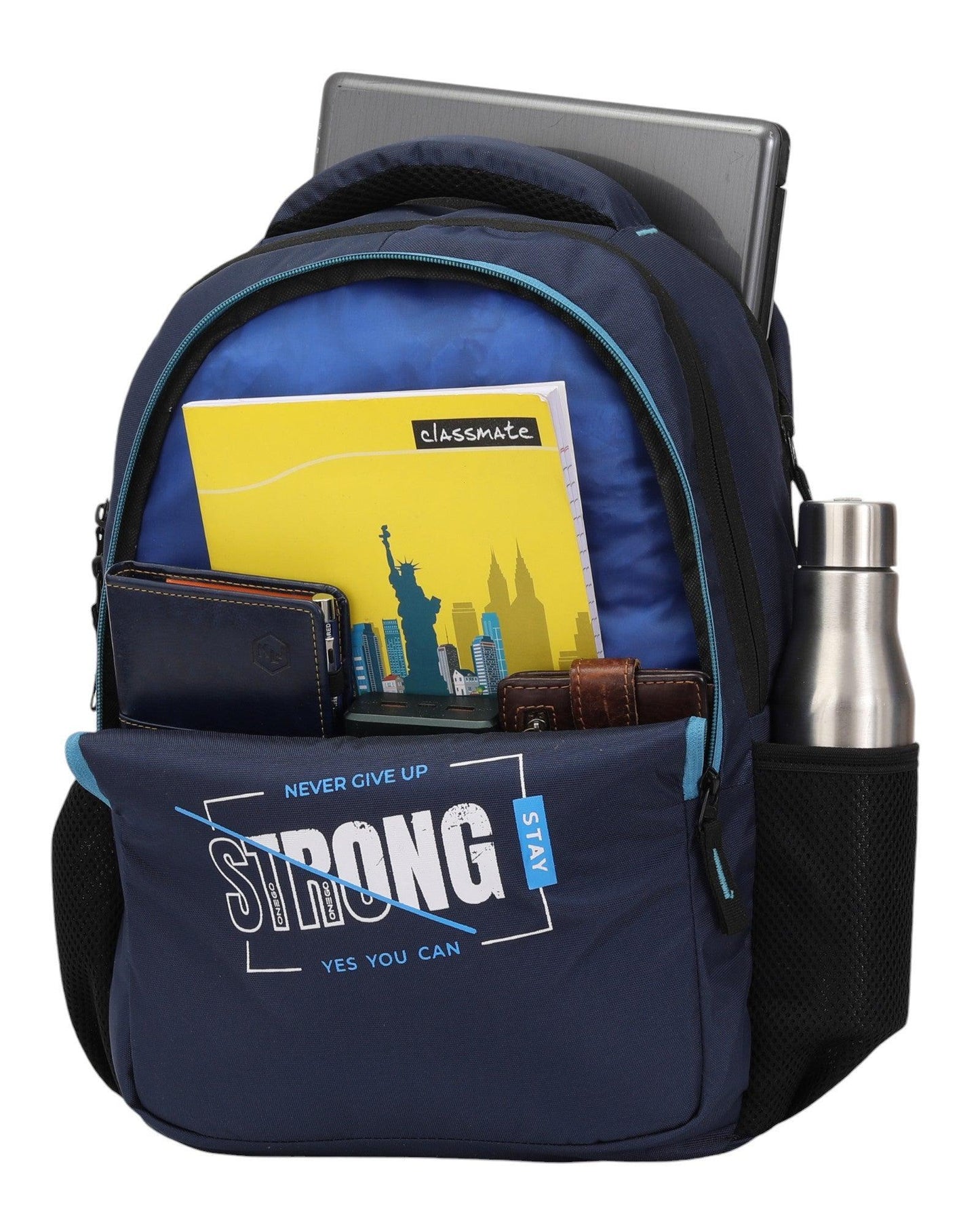 ONEGO Casual Backpack, Water-Resistant Laptop Bag for Men & Women, Business & College Backpack for School, Work, and Travel, Fits 15.6-Inch Laptop - Navy Blue - ONEGO FASHION