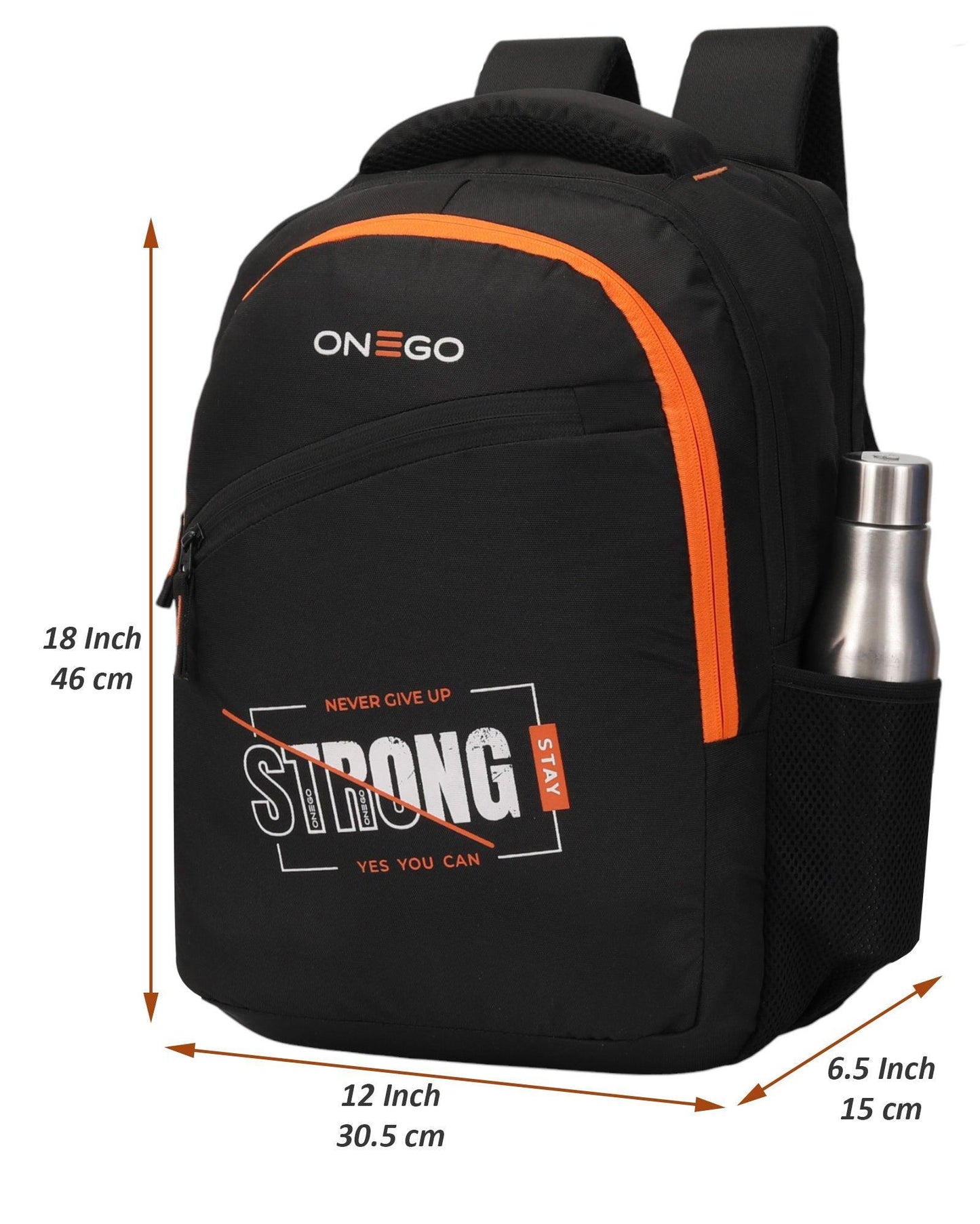 ONEGO Water-Resistant Casual Backpack, Laptop Bag for Men & Women, Business & College Backpack for School, Work, and Travel, Fits 15.6-Inch Laptop - Black - ONEGO FASHION