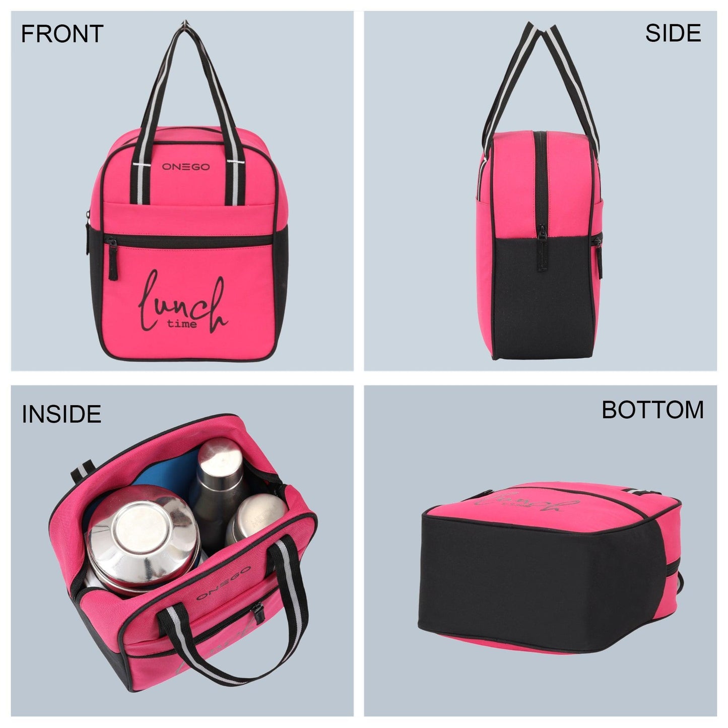 ONEGO Trendy Lunch Bag | Multipurpose Water-Resistant Tiffin Bag for Office, School, Travel & Picnic | Durable Design for Men, Women & Kids - ONEGO FASHION