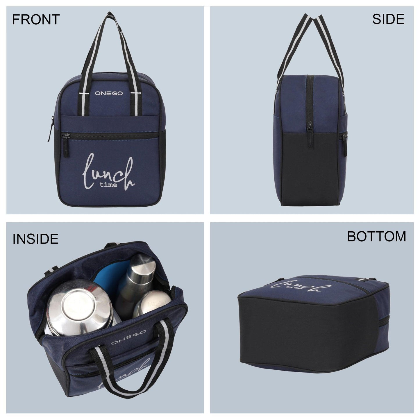 ONEGO Stylish Multipurpose Lunch Bag | Durable & Water-Resistant Tiffin Bag for Office, School, Picnic & Travel | for Men, Women & Kids - ONEGO FASHION