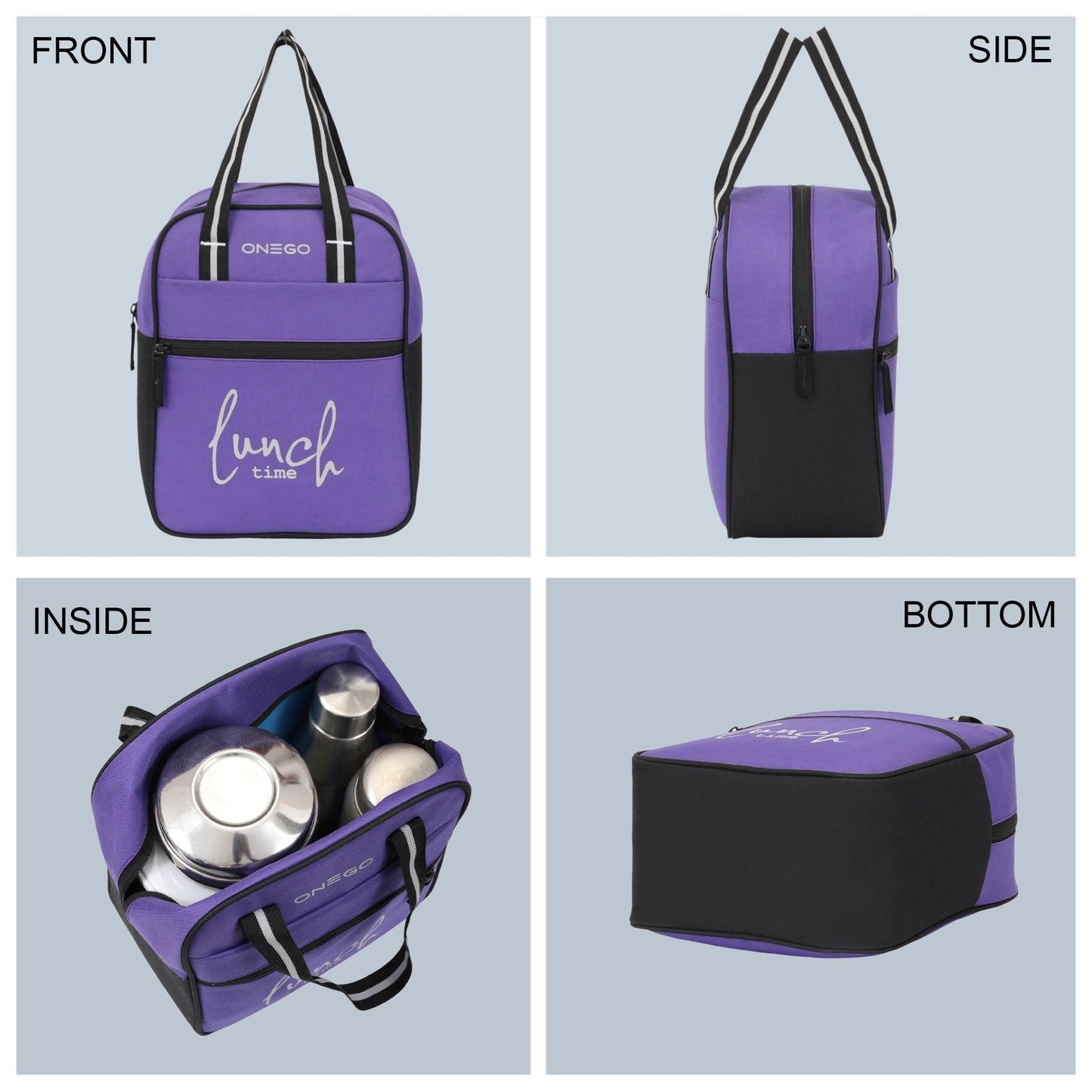 ONEGO Water-Resistant Lunch Bag | Stylish & Durable Tiffin Bag for Office, School, Picnic & Travel | Ideal for Men, Women & Kids - ONEGO FASHION