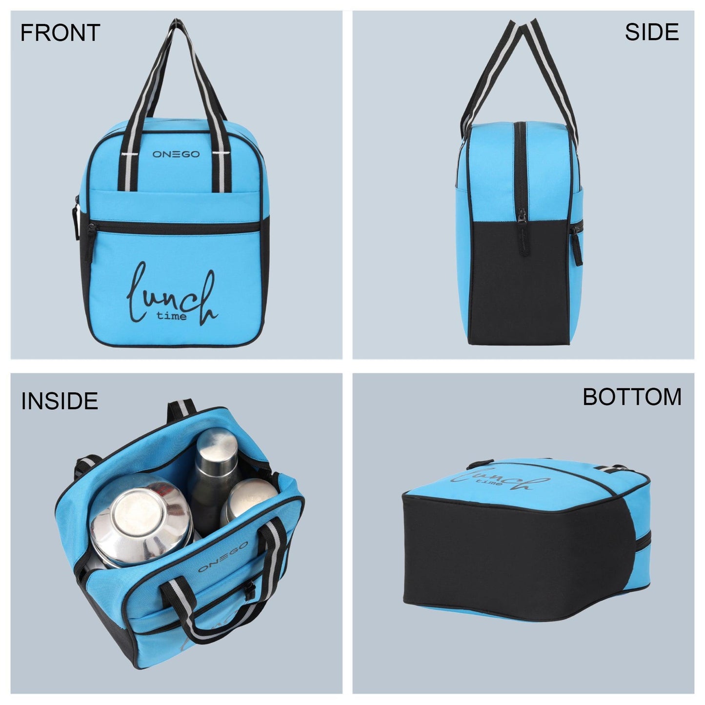 ONEGO Multipurpose Lunch Bag | Durable Water-Resistant Tiffin Bag for Office, School, Travel, Picnic | Trendy & Stylish for Men, Women & Kids