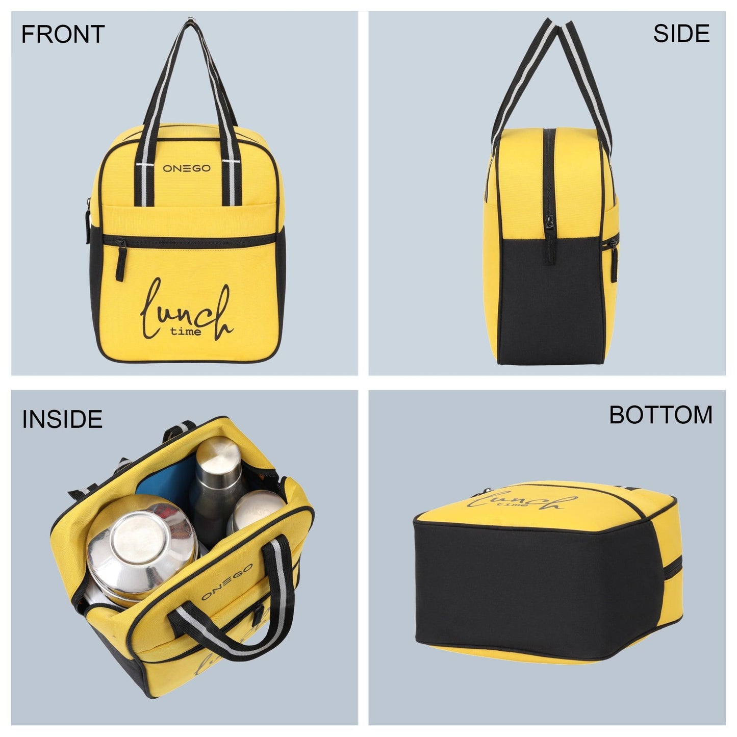 ONEGO Trendy Water-Resistant Lunch Bag | Multipurpose Tiffin Bag for Office, School, Picnic, Travel | Stylish & Durable Lunch Bag for Men, Women & Kids - ONEGO FASHION