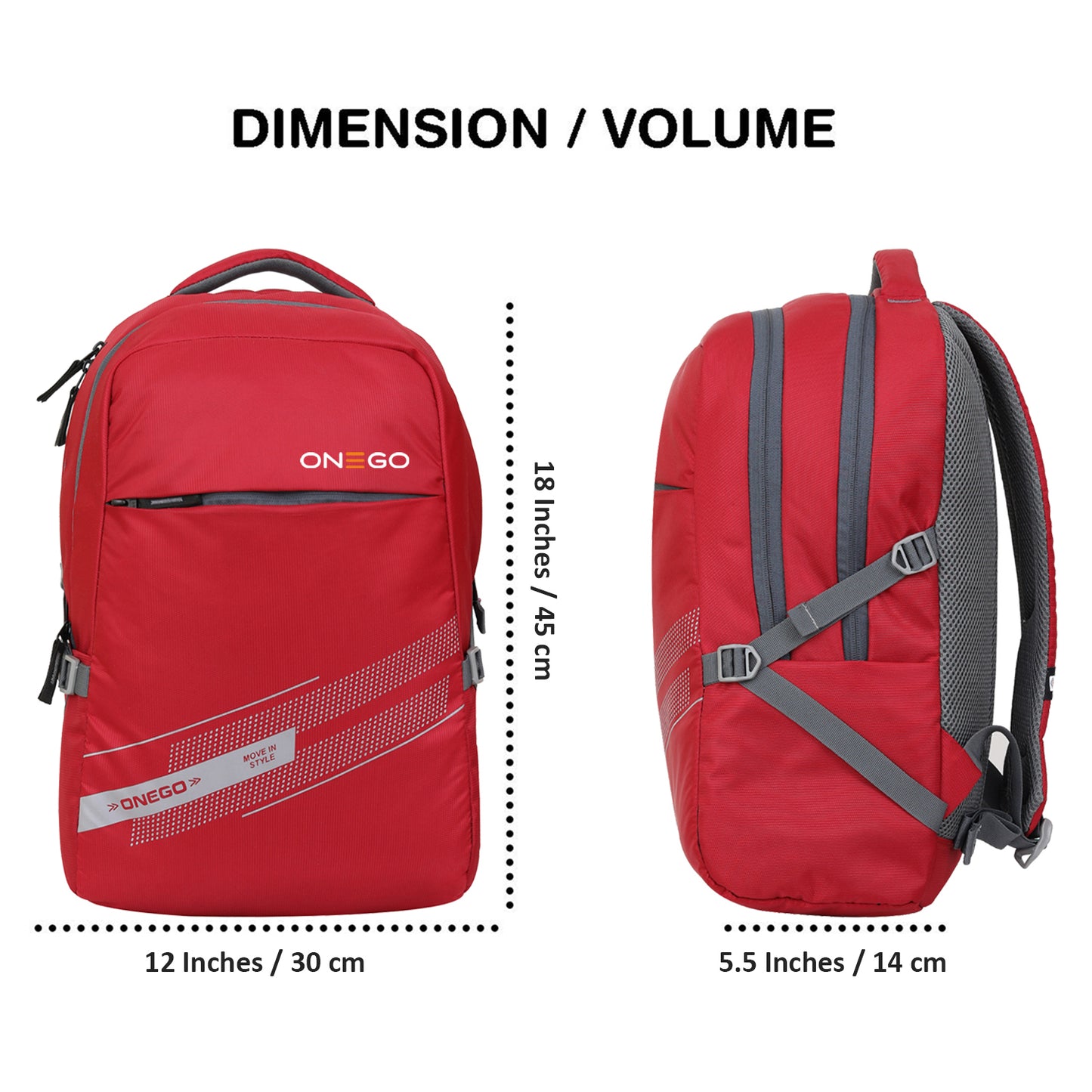 ONEGO Laptop Backpack, Water-Resistant Business & College Backpack for Men & Women, Computer Bag Fits 15.6-Inch Laptop - Maroon - ONEGO FASHION