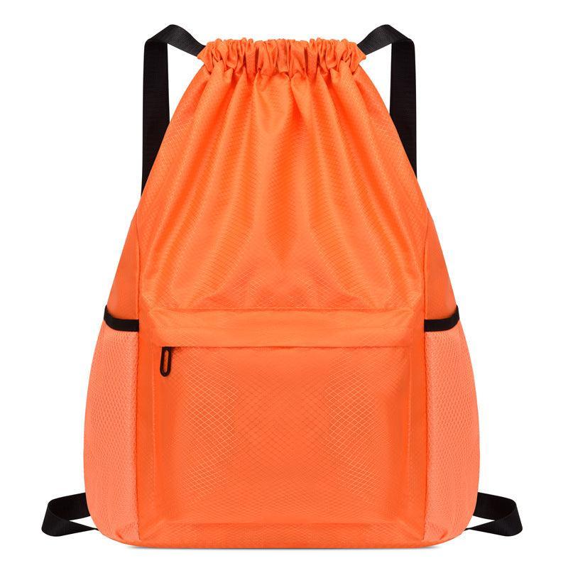 New Design Custom Logo Casual String Knapsack Sports Gym Drawstring Bag Drawstring Backpack Bags with Pocket for Swimming Beach - ONEGO FASHION