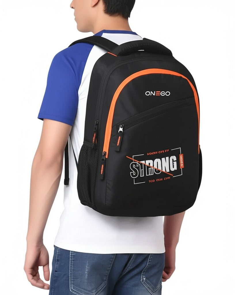 ONEGO Water-Resistant Casual Backpack, Laptop Bag for Men & Women, Business & College Backpack for School, Work, and Travel, Fits 15.6-Inch Laptop - Black - ONEGO FASHION