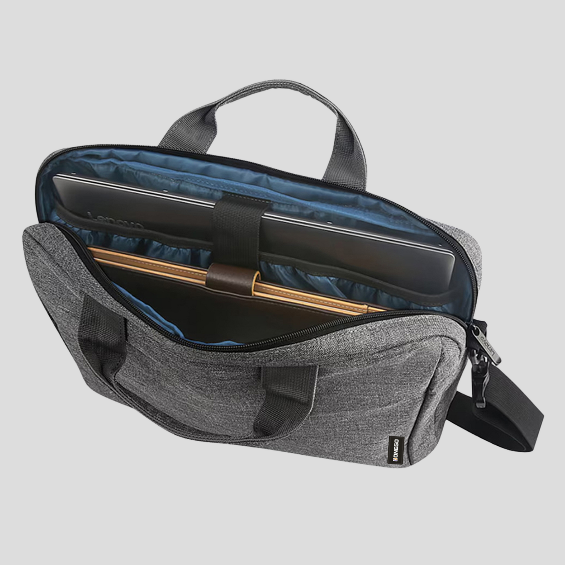 ONEGO Formal Briefcase & Messenger Bag, Fits 15.6" Laptops, Grey - ONEGO FASHION