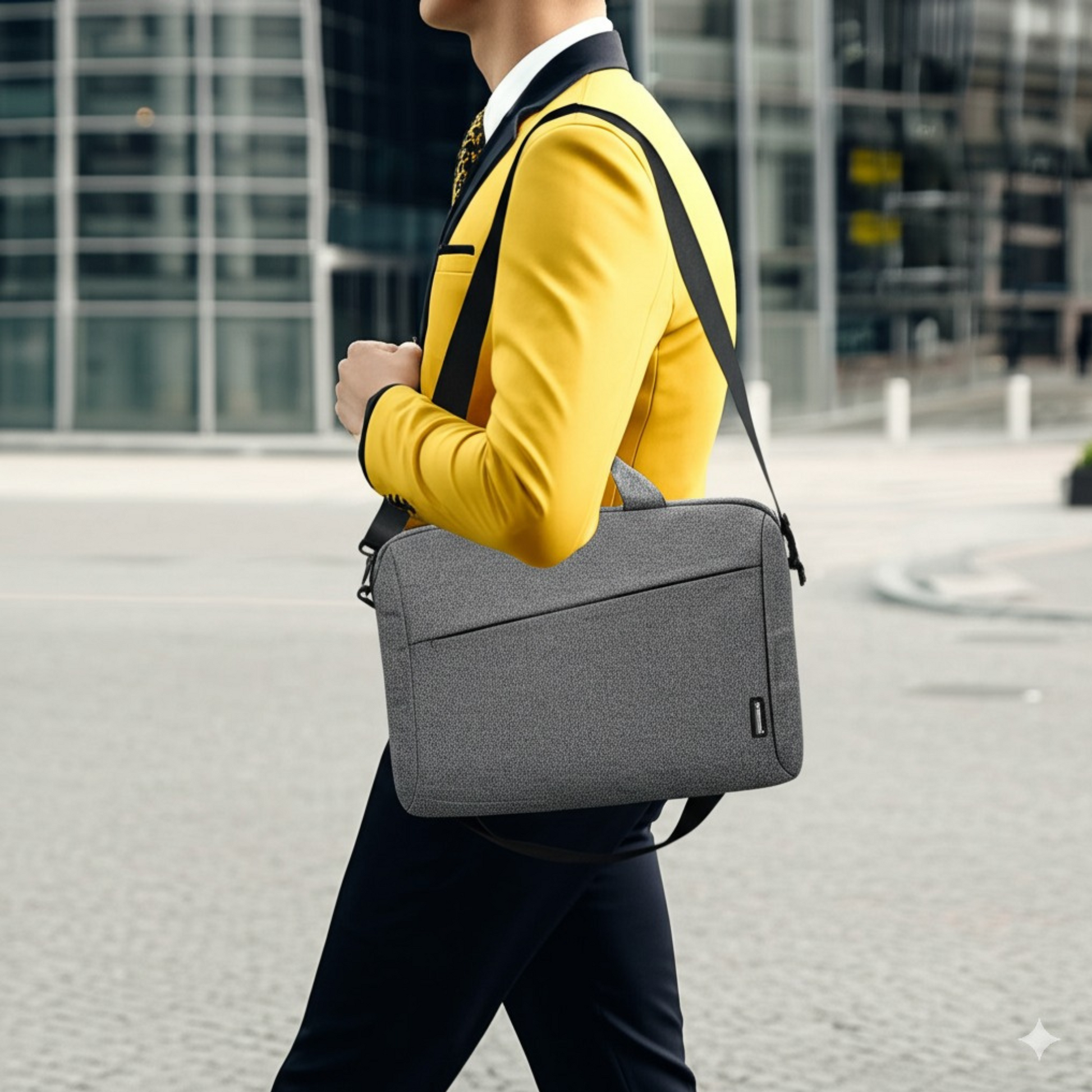 ONEGO Formal Briefcase & Messenger Bag, Fits 15.6" Laptops, Grey - ONEGO FASHION